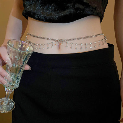 Luxury Rhinestone Belly Chain for Beach Rave - Smarsty