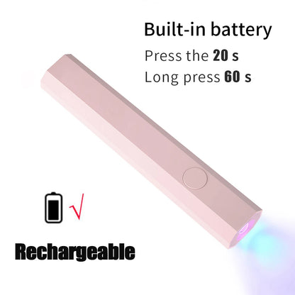 Mini UV Nail Lamp for Gel Polish Curing at Home - Smarsty