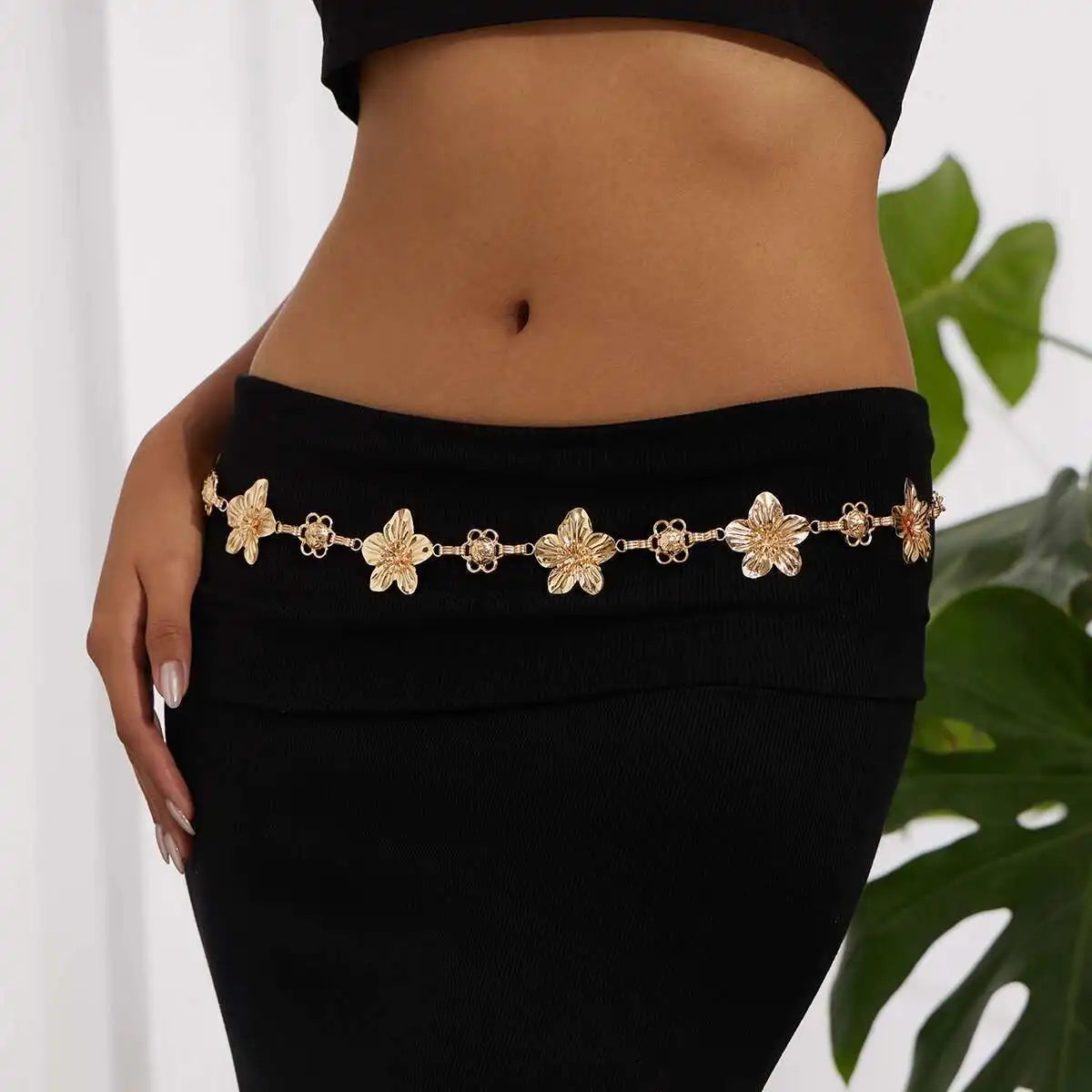 Ingemark Sexy Metal Flower Belly Chain for Women - Smarsty