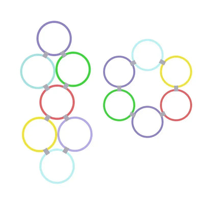 New Outdoor Kids Funny Physical Training Sport Toys Lattice Jump Ring Set Game 10 Hoops 10 Connectors for Park Play Boys Girls - Smarsty