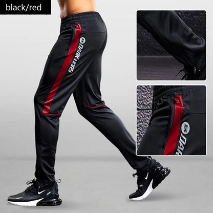 Men Sport Pants Running Pants With Zipper Pockets Soccer Training Jogging Sports Trousers Fitness Football Leggings Sweatpants - Smarsty
