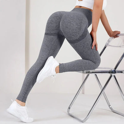 Women Yoga Leggings High Waist Exercise Sports Trousers Running Fitness Gym Leggings Quick Dry Hip Lifting Femme Slim Pants - Smarsty