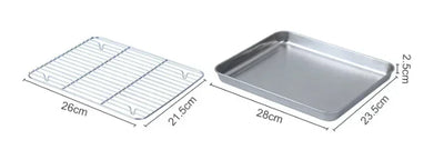 Stainless Steel Baking Pan with Rack for Grilling - Smarsty