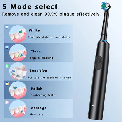 Waterproof Electric Toothbrush with 8 Heads and Timer - Smarsty