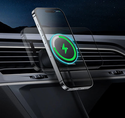 Magnetic Wireless Car Charger Holder 15W Fast Charging - Smarsty