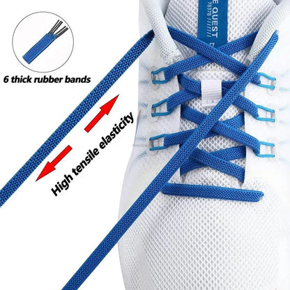 Classic Elastic Shoelaces Flat Sneakers Shoe Laces 7mm Width Shoelace for Kids Adults Shoe Lace Accessories Shoestring Fashion - Smarsty
