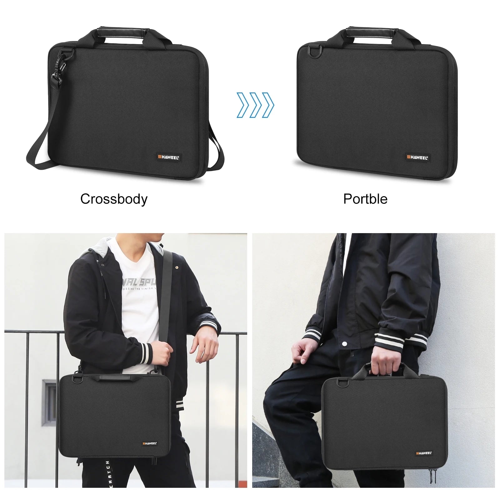 Crossbody Laptop Bag 13 To 16 Inch Durable Nylon Case