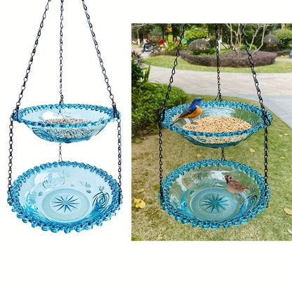 Durable 2-Layer Bird Feeder with Chain for Outdoor Use - Smarsty