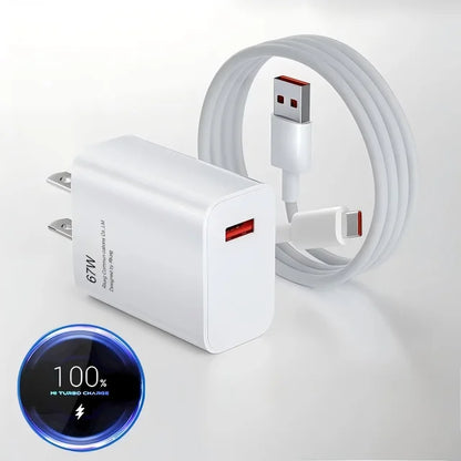 GaN Based 67W Fast TypeC Charger Cable Quick Charge - Smarsty