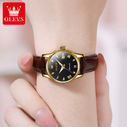 OLEVS Women's Luxury Waterproof Automatic Wristwatch - Smarsty