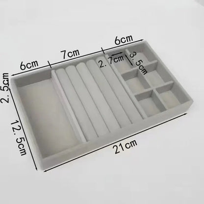 Velvet Jewelry Organizer Tray for Rings and Necklaces - Smarsty