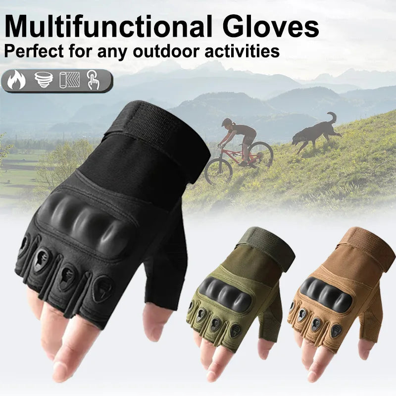 Tactical Fingerless Gloves for Men Outdoor Sports - Smarsty