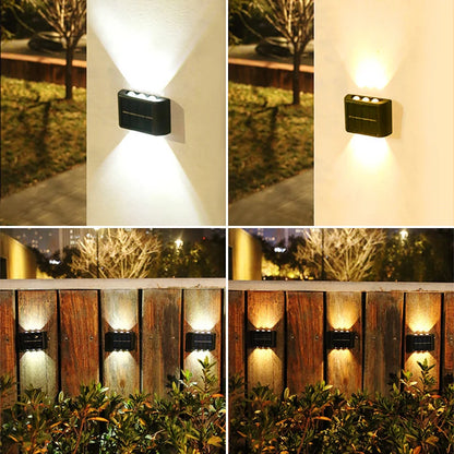Solar LED Wall Lamp for Outdoor Garden Lighting - Smarsty