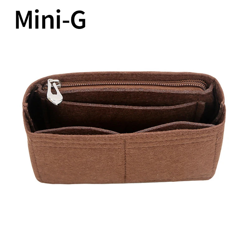 Bag Organizer for Small Tote Bag Timid Bag Storage & Finishing Inner Bag Liner Handbags Insert Organizer fit Mini Size