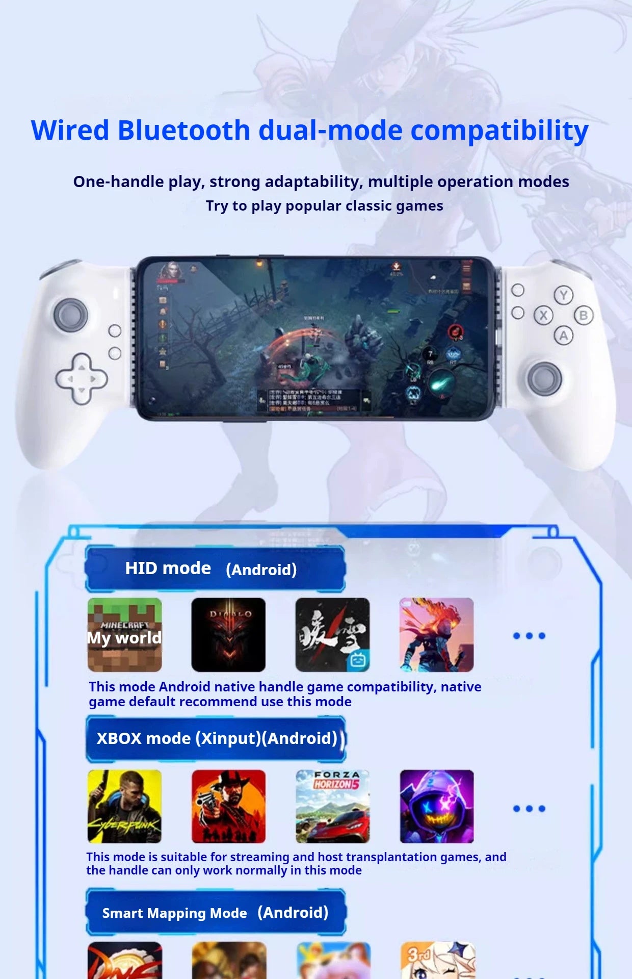 Memo S3 Type-C Mobile Gamepad with Hall Effect Joystick - Smarsty