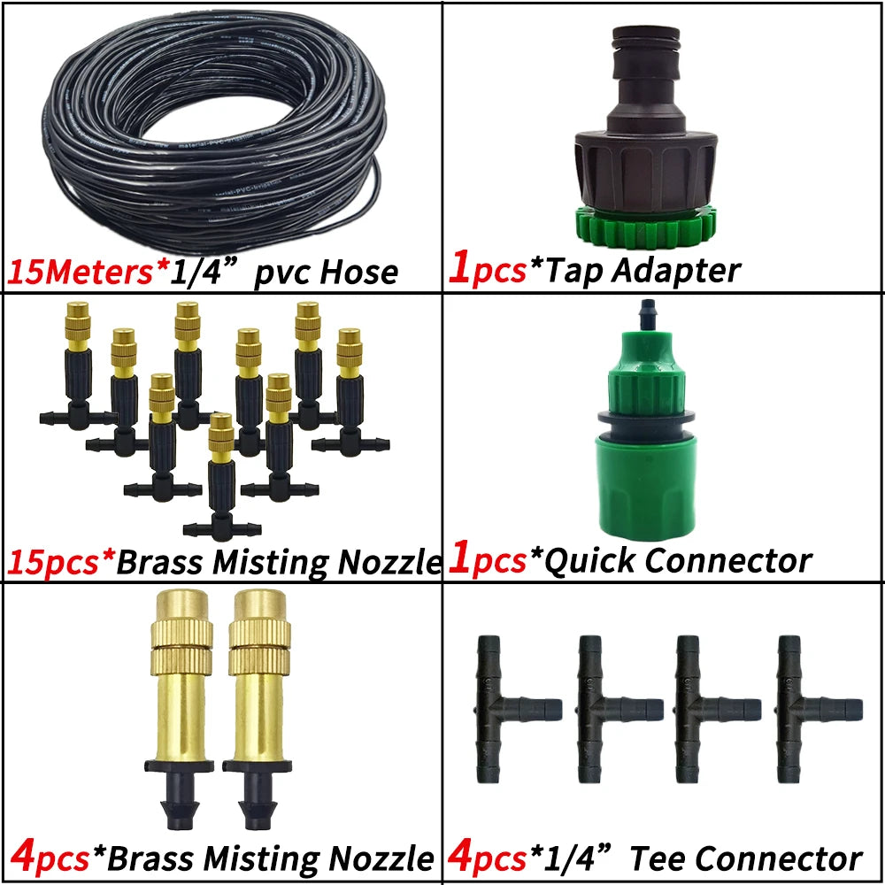 Outdoor Misting Cooling System for Garden Irrigation - Smarsty