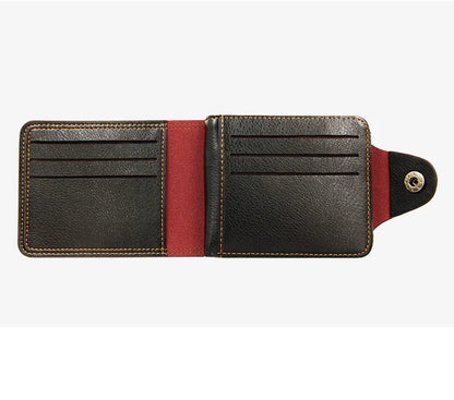 Men Short Bifold Faux Leather Masculina Billetera Credit ID Card Holder Wallet Billfold Purse Clutch Solid Hombre Business Slim - Smarsty