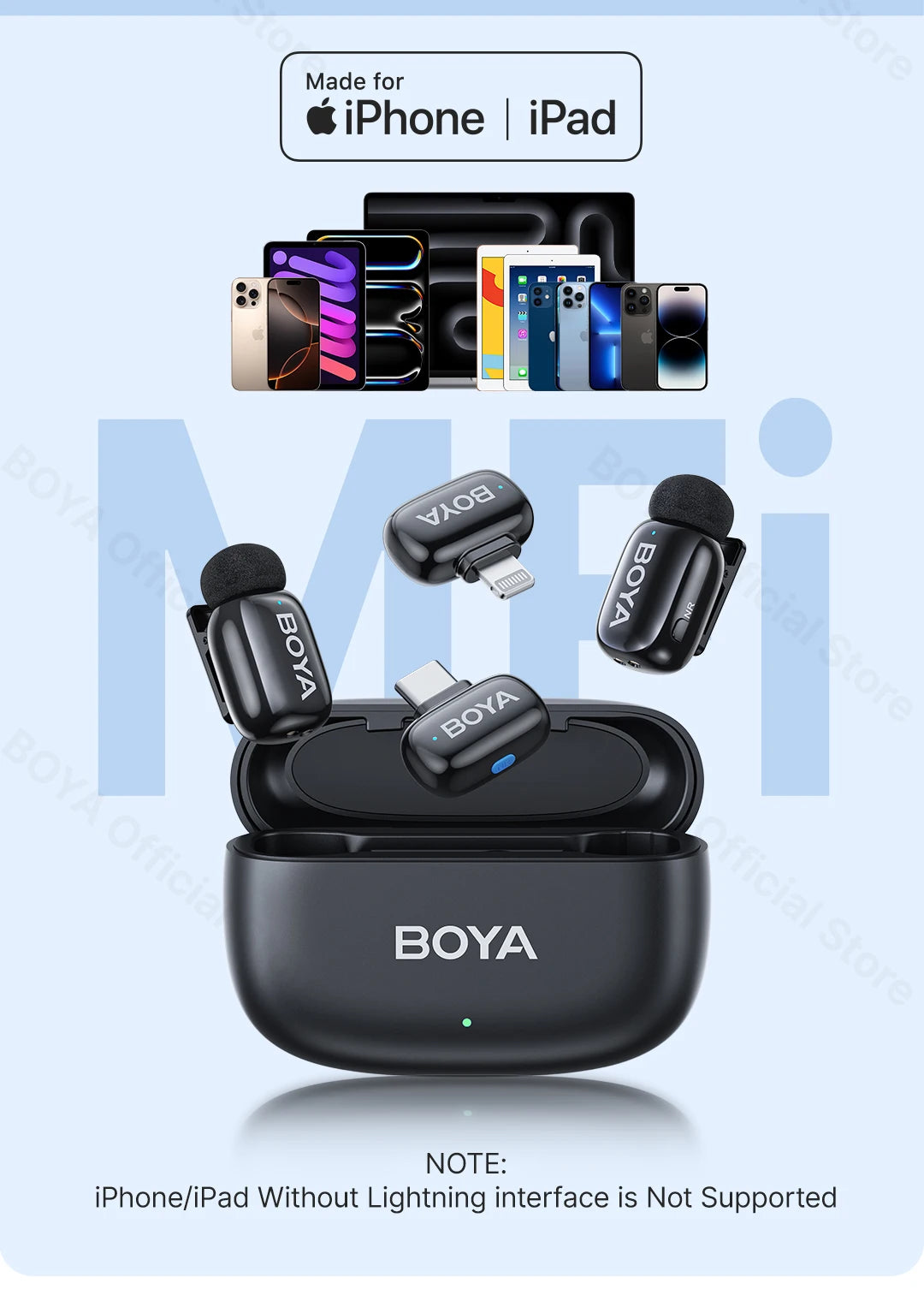 Boya Mini Wireless Lavalier Microphone for Mobile Recording - Smarsty