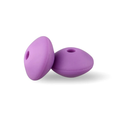 Silicone Beads 12mm Lentil Focal Beads Non Toxic Diy Set - Smarsty