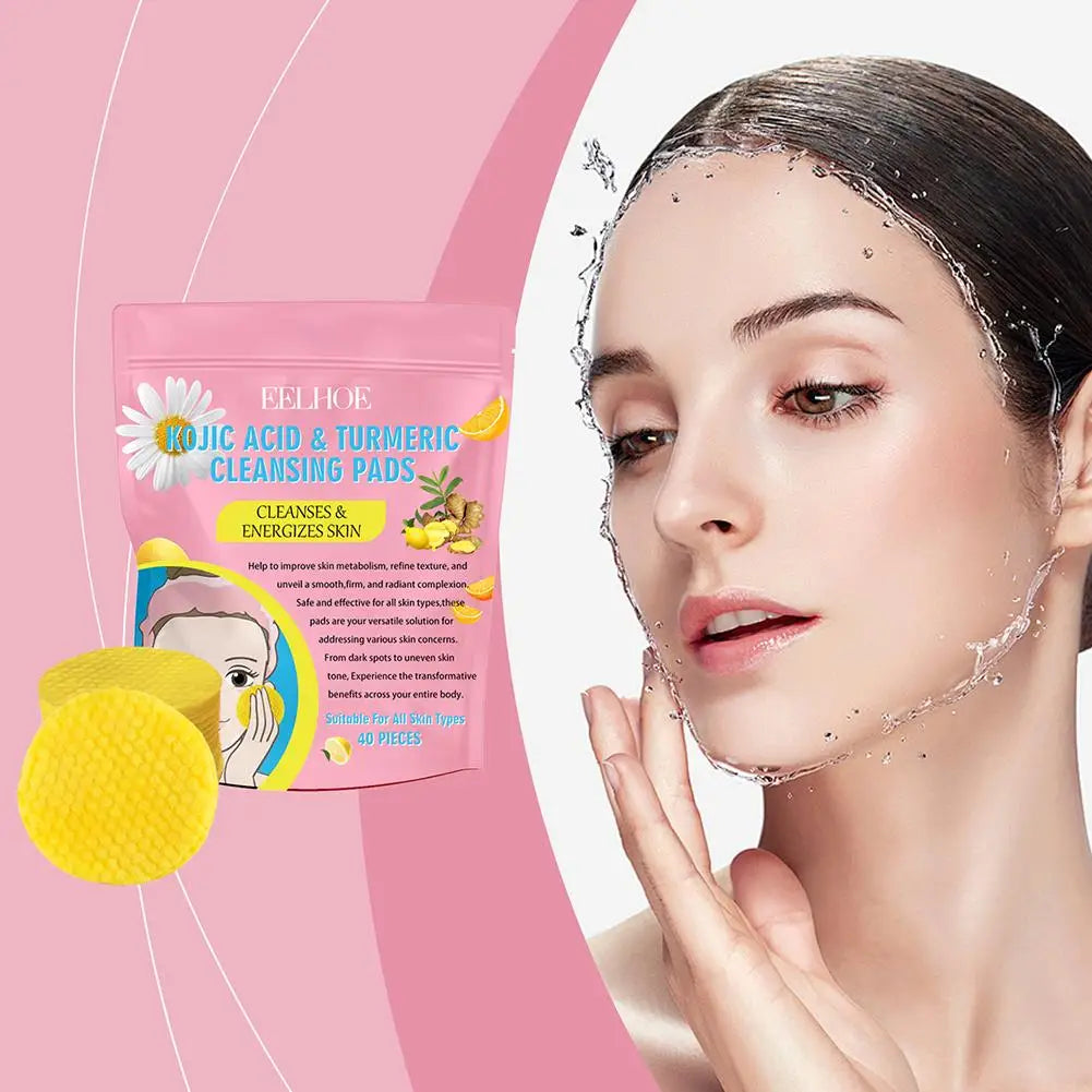 Turmeric Kojic Acid Exfoliating Cleansing Pads Combo - Smarsty