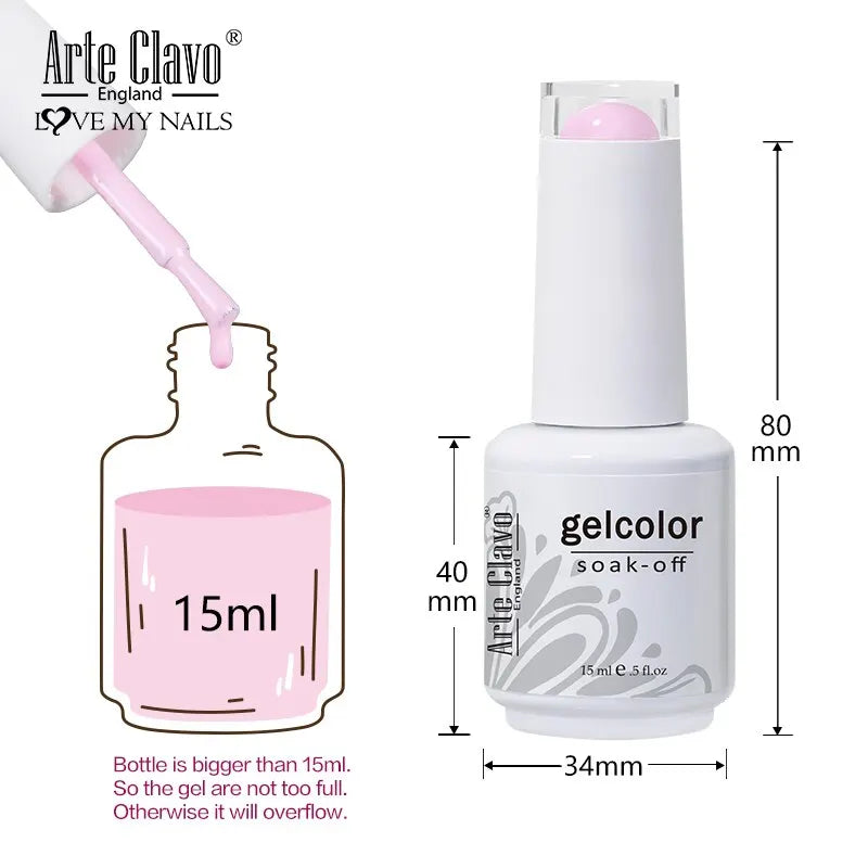 Summer Colorful Jelly Gel Nail Polish Set for Nail Art - Smarsty