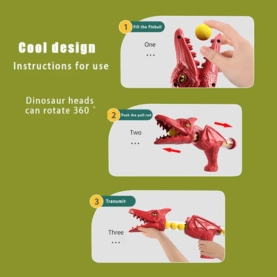 Dinosaur Shooting Tyrannosaurus Rex Ball Soft Bullet Gun Parent Child Interactive Puzzle Toy for Children - Smarsty