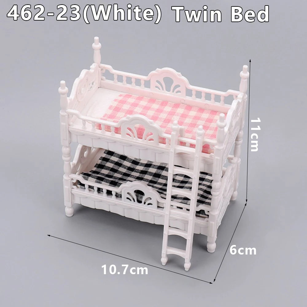 1:12 Dollhouse Miniature Cradle Crib Surround Bed Piano Table Set Furniture Kitchen Model Decor Toy Doll House Accessories