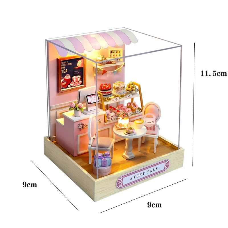 Magical Doll House Wooden Miniature DIY Assembly Building Model Kit Production of Small Room Toys Decorations with Furniture by Smarsty