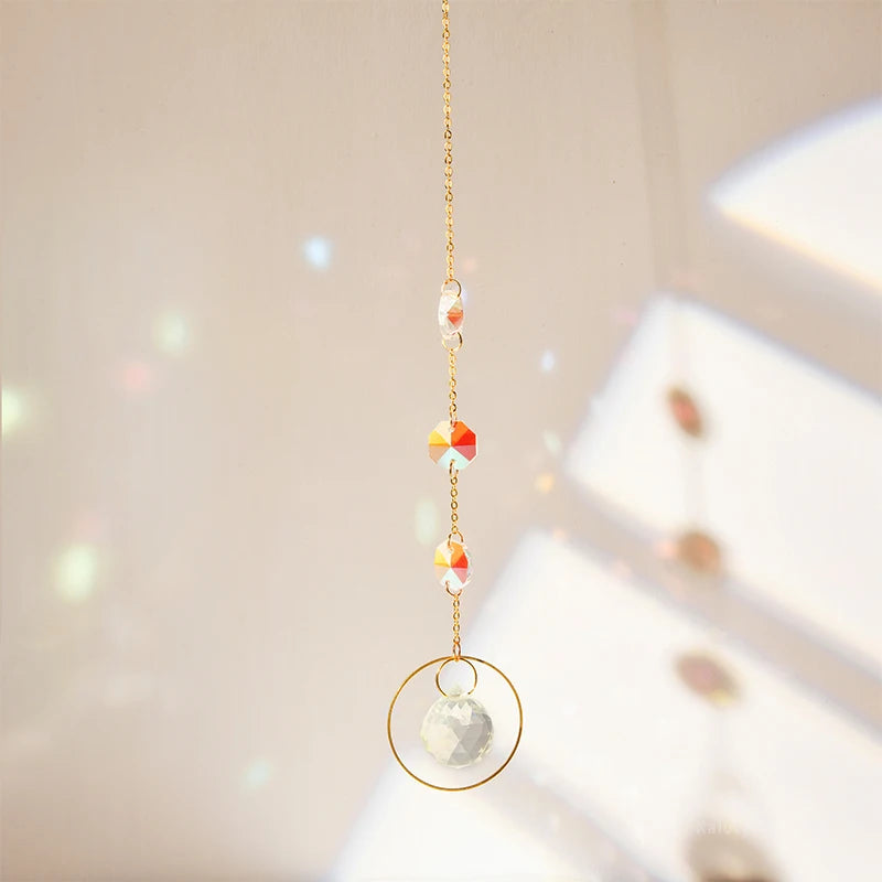 Hanging Crystal Pendant Suncatcher Wind Chimes for Home Decor - Smarsty