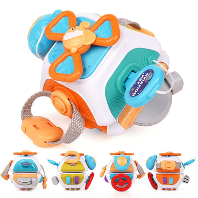 Montessori Sensory Toys Baby Busy Cube Activity Travel Toy Educational Learning Fidget Toys for Fine Motor Skills Children Gift - Smarsty