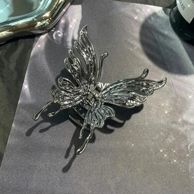 Large Hollow Butterfly Hair Claw Set Stylish Elegant Alloy - Smarsty