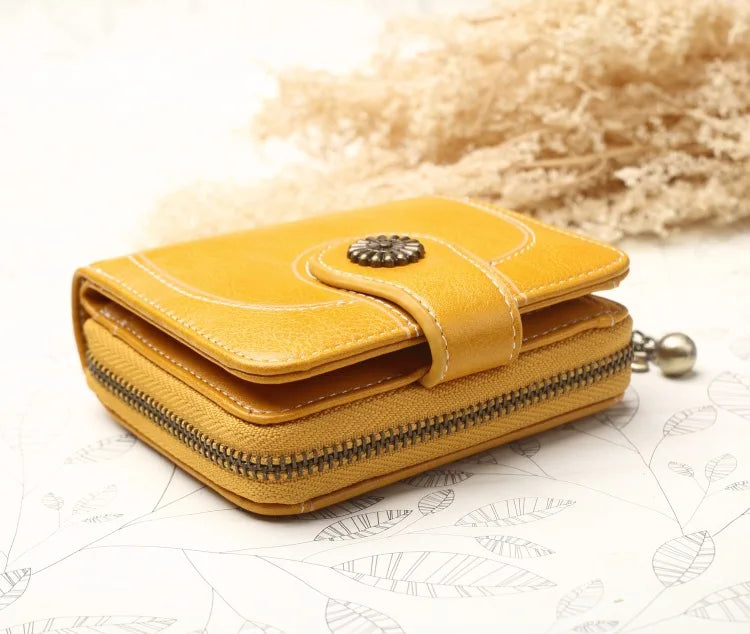 Women Wallets and Purses PU Leather Money Bag Female Short Hasp Purse Small Coin Card Holders Blue Red Clutch New Women Wallet - Smarsty