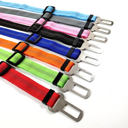 Adjustable Dog Car Seat Belt Harness with Reflective Cushioning - Smarsty
