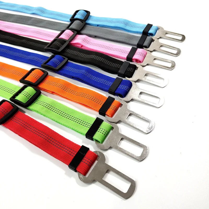 Adjustable Dog Car Seat Belt Harness with Reflective Cushioning - Smarsty