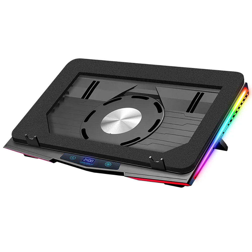 Laptop Cooling Pad RGB USB Cooler Adjustable Stand