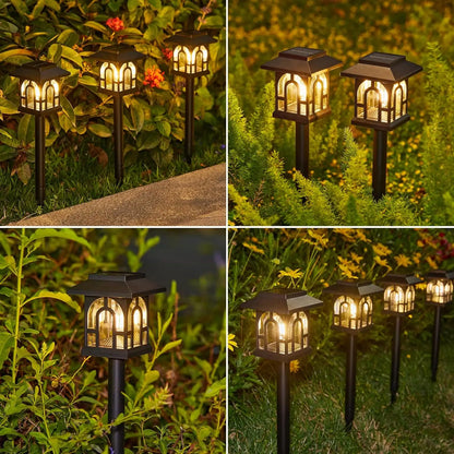 6/10 Pack Solar Pathway Lights Outdoor, Solar Landscape Path Yard Lights, Auto On/Off , for Outside Yard Lawn Patio Walkway