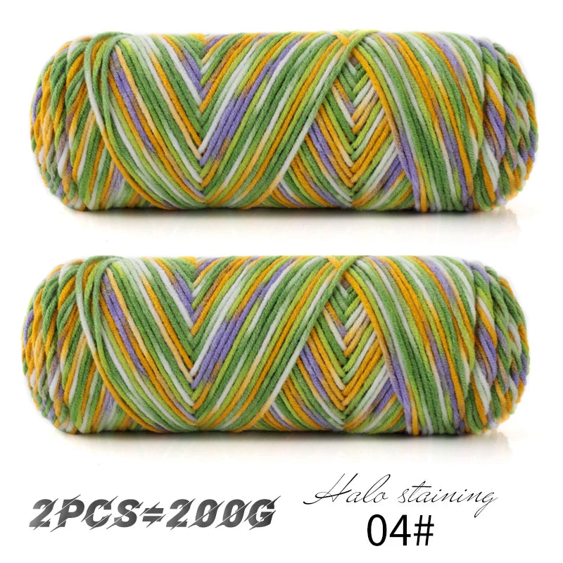 Colorful Dyed Milk Cotton Baby Sweater Yarn for DIY Projects - Smarsty