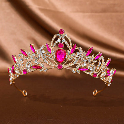 Baroque Crystal Tiara for Women Elegant Bridal Accessory - Smarsty