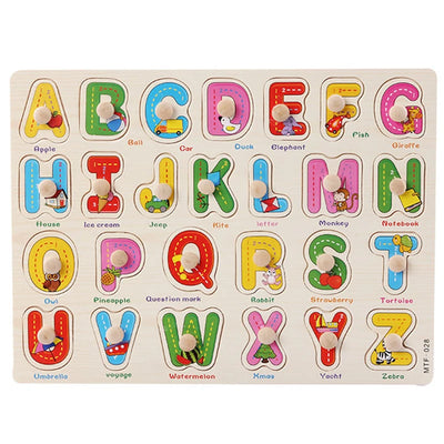 Baby Toys Montessori Wooden Puzzles Children Toys Hand Grab Board Animals Cognition Educational Learning Toys For Kids 1-3 Years by Smarsty