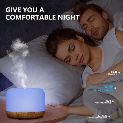 USB Aroma Diffuser with Remote Control and Colorful Lights - Smarsty