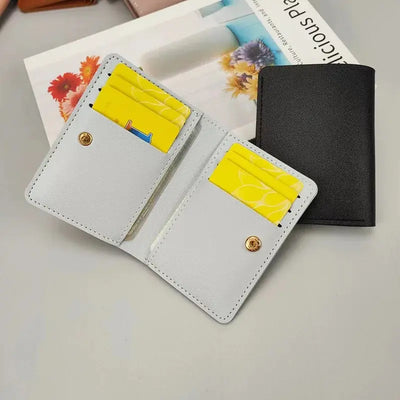 Classic Designer PU Leather Small Wallet for Men Short Simple Women's Purse Fashion Ultra Thin Credit Card Bag Coin Purse - Smarsty