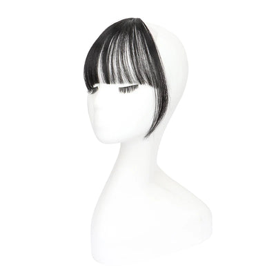 Synthetic Fake Invisible Air Bangs Hair Extension Front Fringes Hairpiece Black Brown Hair Accessories for Women - Smarsty