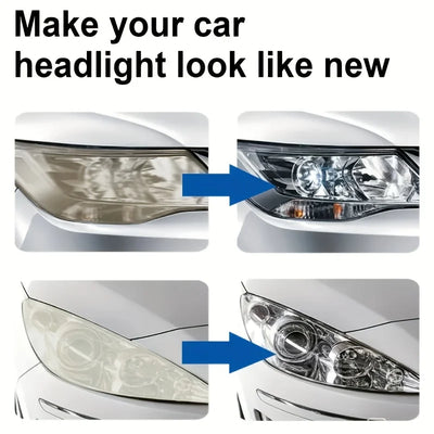 Car Headlight Restoration Polishing Kit - Scratch Remover & Oxidation Cleaner Repair Paste for Headlamp Assembly - Smarsty