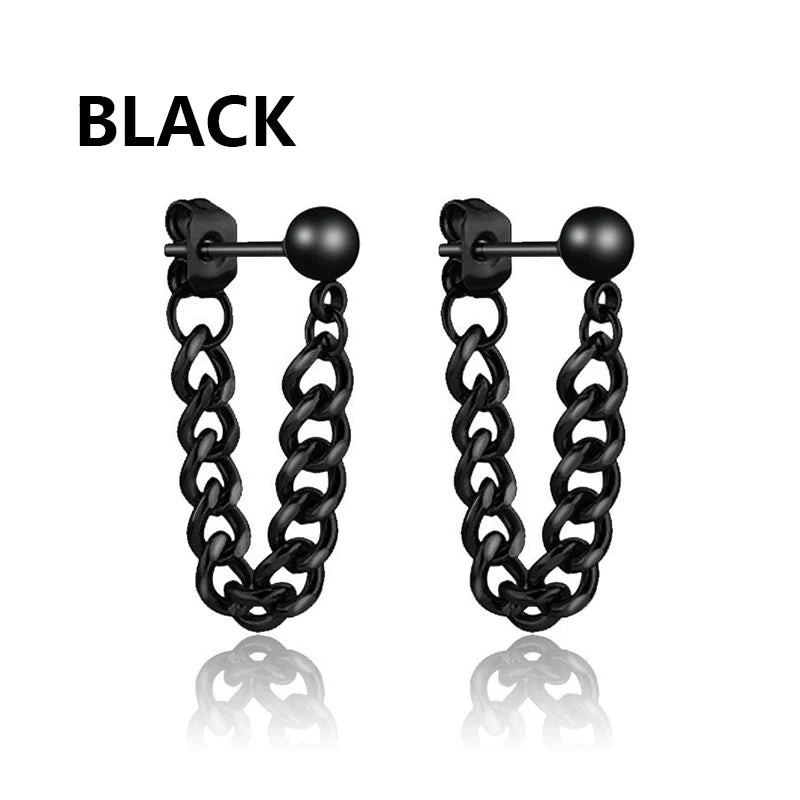 Punk Stainless Steel Stud Earrings Set for Men and Women - Smarsty
