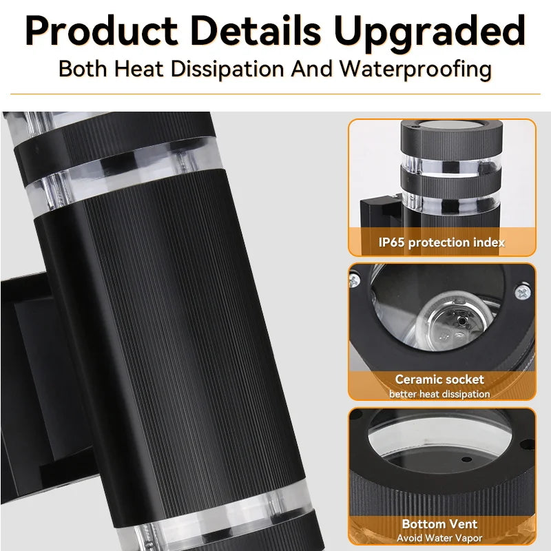 LED Outdoor Wall Lights IP65 Waterproof for Garden - Smarsty