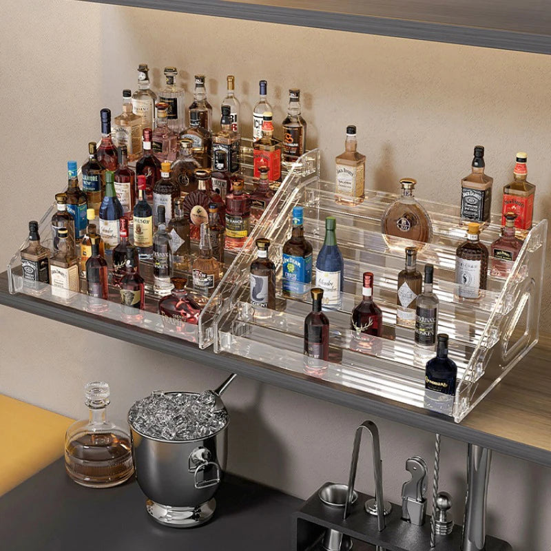 3-7 Tier Transparent Display Rack Stepped Multi-Layer Acrylic Storage Rack Toy Anime Car Model Small Wine Bottle Perfume Storage by Smarsty