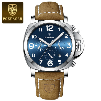 Luxury Waterproof Military Watch for Men Luminous Leather - Smarsty