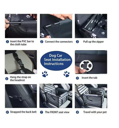 Waterproof Dog Car Seat Cover for Travel Comfort - Smarsty