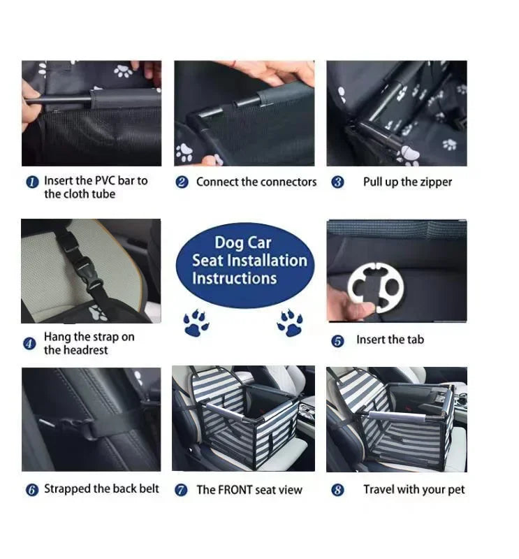 Waterproof Dog Car Seat Cover for Travel Comfort - Smarsty