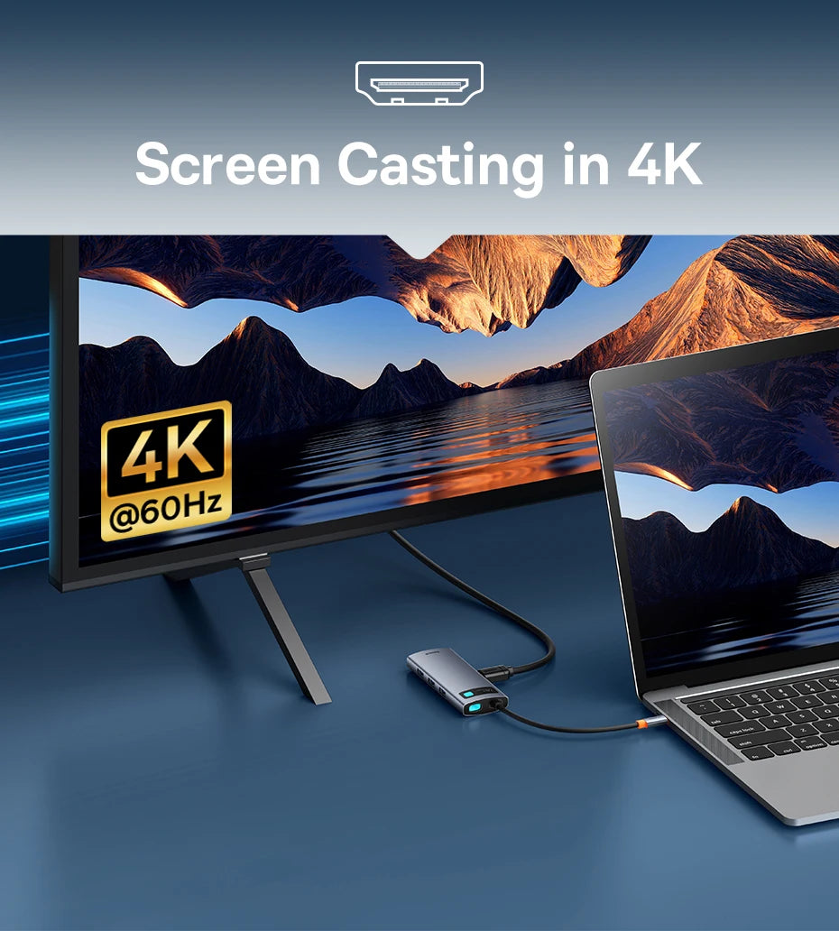 USB C Hub 4K60Hz HDMI PD 100W Multiport Card Reader